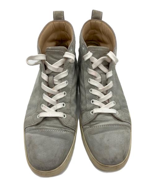 Christian Louboutin（クリスチャン・ルブタン）Christian Louboutin (クリスチャン・ルブタン) LOUIS FLAT VEAU VELOURS グレー×ホワイト サイズ:SIZE 43の古着・服飾アイテム