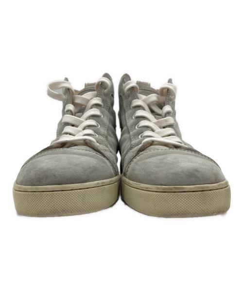 Christian Louboutin（クリスチャン・ルブタン）Christian Louboutin (クリスチャン・ルブタン) LOUIS FLAT VEAU VELOURS グレー×ホワイト サイズ:SIZE 43の古着・服飾アイテム