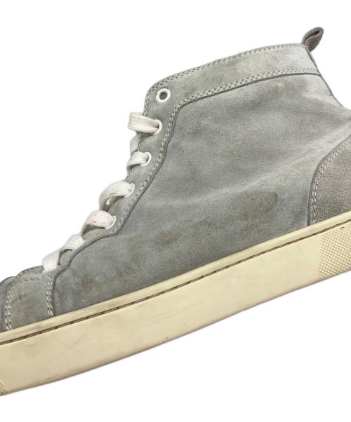 Christian Louboutin（クリスチャン・ルブタン）Christian Louboutin (クリスチャン・ルブタン) LOUIS FLAT VEAU VELOURS グレー×ホワイト サイズ:SIZE 43の古着・服飾アイテム