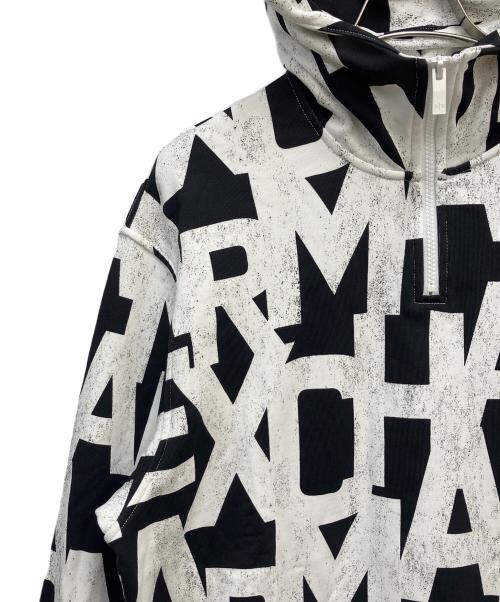 ARMANI EXCHANGE（アルマーニ エクスチェンジ）ARMANI EXCHANGE (アルマーニ エクスチェンジ) プルオーバーパーカー ホワイト×ブラック サイズ:Mの古着・服飾アイテム