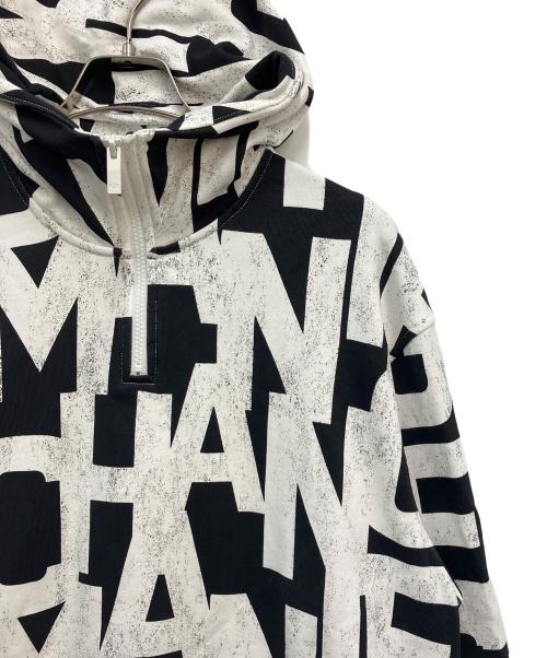 ARMANI EXCHANGE（アルマーニ エクスチェンジ）ARMANI EXCHANGE (アルマーニ エクスチェンジ) プルオーバーパーカー ホワイト×ブラック サイズ:Mの古着・服飾アイテム
