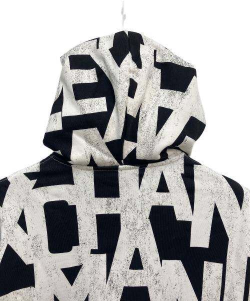 ARMANI EXCHANGE（アルマーニ エクスチェンジ）ARMANI EXCHANGE (アルマーニ エクスチェンジ) プルオーバーパーカー ホワイト×ブラック サイズ:Mの古着・服飾アイテム