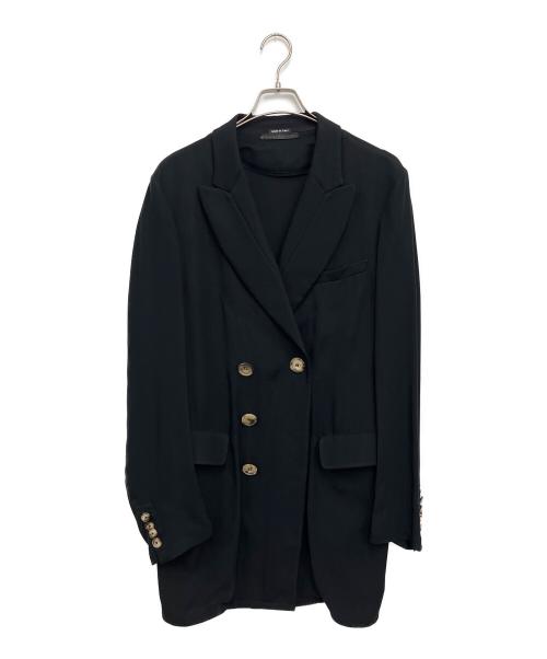 GIORGIO ARMANI（ジョルジョアルマーニ）GIORGIO ARMANI (ジョルジョアルマーニ) ダブルロングコート ブラック サイズ:50の古着・服飾アイテム