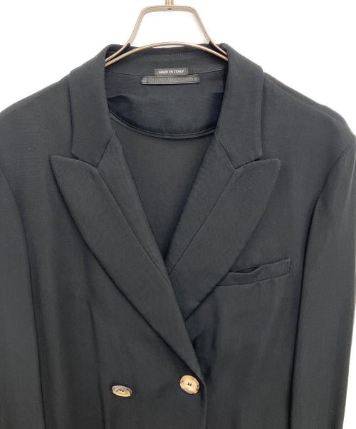 GIORGIO ARMANI（ジョルジョアルマーニ）GIORGIO ARMANI (ジョルジョアルマーニ) ダブルロングコート ブラック サイズ:50の古着・服飾アイテム