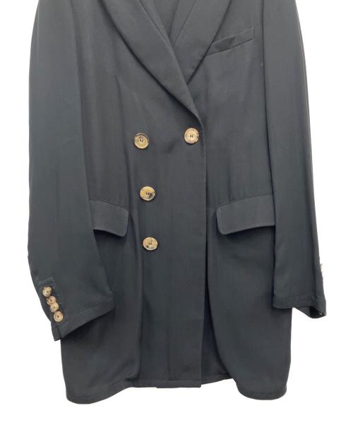 GIORGIO ARMANI（ジョルジョアルマーニ）GIORGIO ARMANI (ジョルジョアルマーニ) ダブルロングコート ブラック サイズ:50の古着・服飾アイテム