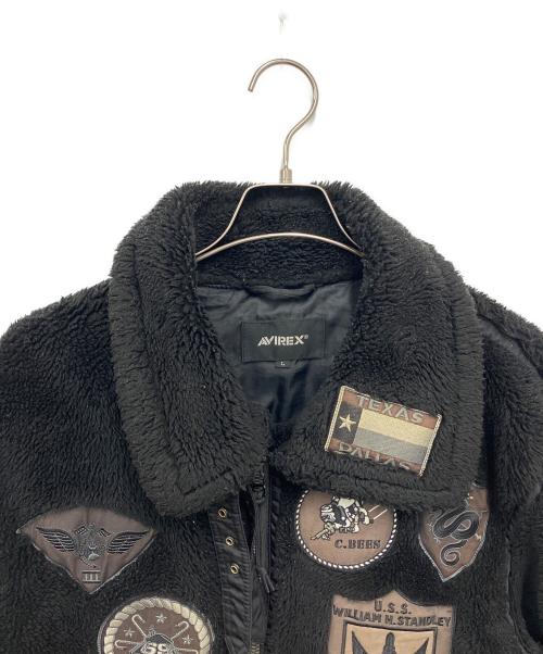 AVIREX（アヴィレックス）AVIREX (アヴィレックス) TOP GUN RETRO BOA ブラック サイズ:Lの古着・服飾アイテム