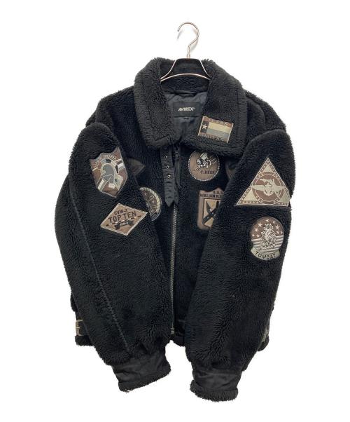 AVIREX（アヴィレックス）AVIREX (アヴィレックス) TOP GUN RETRO BOA ブラック サイズ:Lの古着・服飾アイテム