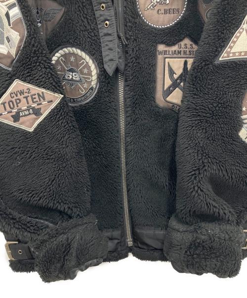 AVIREX（アヴィレックス）AVIREX (アヴィレックス) TOP GUN RETRO BOA ブラック サイズ:Lの古着・服飾アイテム