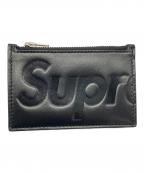 SUPREMEシュプリーム）の古着「Leather Zip Card Holder」｜ブラック