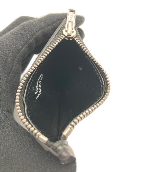 SUPREME（シュプリーム）SUPREME (シュプリーム) Leather Zip Card Holder ブラックの古着・服飾アイテム