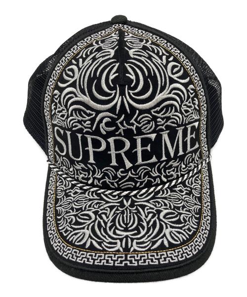SUPREME（シュプリーム）SUPREME (シュプリーム) Vaquero Mesh Back 5Panel Cap ブラック×シルバーの古着・服飾アイテム