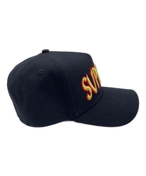 SUPREME（シュプリーム）SUPREME (シュプリーム) New Era (ニューエラ) 	Sharp Spellout Adjustable New Era ネイビー×レッドの古着・服飾アイテム