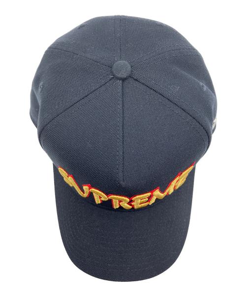 SUPREME（シュプリーム）SUPREME (シュプリーム) New Era (ニューエラ) 	Sharp Spellout Adjustable New Era ネイビー×レッドの古着・服飾アイテム