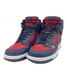 NIKE×SUPREME（ナイキ×シュプリーム）の古着「Supreme × Nike SB Dunk High By Any Means "Red/Navy-White"」｜ネイビー×レッド