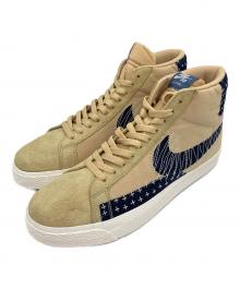 NIKE（ナイキ）の古着「SB Zoom Blazer Mid PRM "刺し子/セサミ"」｜ベージュ×ネイビー
