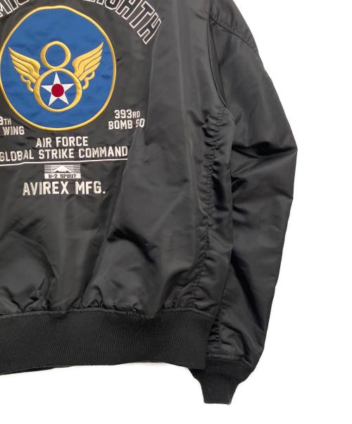 AVIREX（アヴィレックス）AVIREX (アヴィレックス) MA-1ジャケット ブラック×オレンジ サイズ:2XLの古着・服飾アイテム