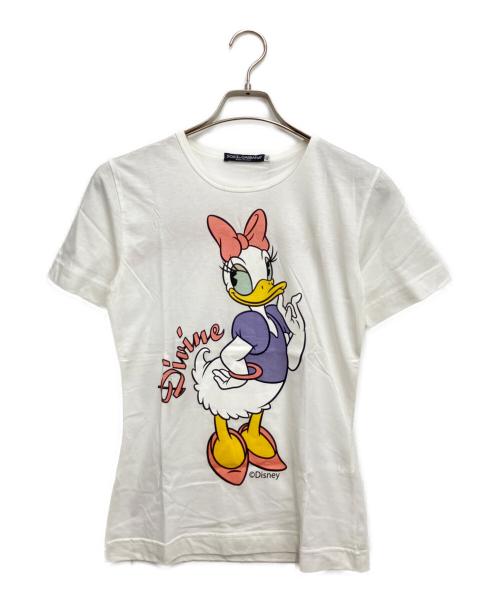 DOLCE & GABBANA（ドルチェ＆ガッバーナ）DOLCE & GABBANA (ドルチェ＆ガッバーナ) DISNEY (ディズニー) 半袖カットソー ホワイト サイズ:SIZE 40の古着・服飾アイテム