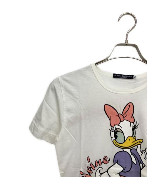 DOLCE & GABBANA（ドルチェ＆ガッバーナ）DOLCE & GABBANA (ドルチェ＆ガッバーナ) DISNEY (ディズニー) 半袖カットソー ホワイト サイズ:SIZE 40の古着・服飾アイテム