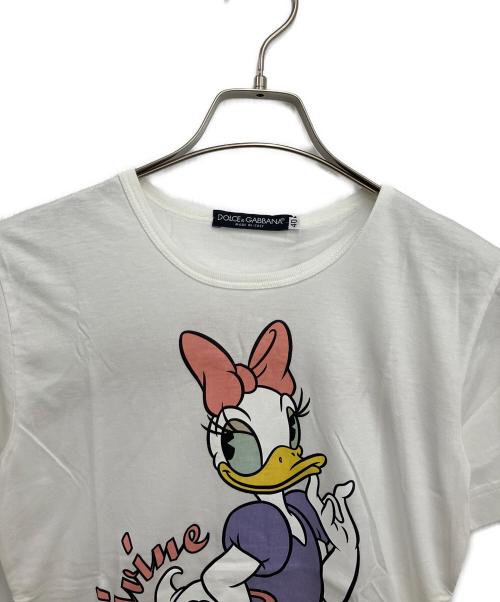 DOLCE & GABBANA（ドルチェ＆ガッバーナ）DOLCE & GABBANA (ドルチェ＆ガッバーナ) DISNEY (ディズニー) 半袖カットソー ホワイト サイズ:SIZE 40の古着・服飾アイテム