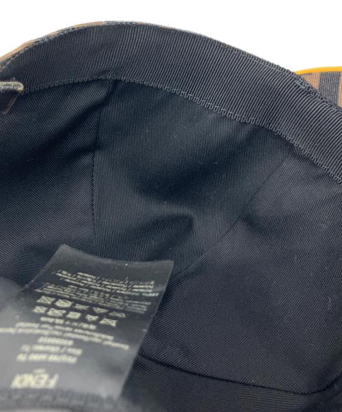 FENDI（フェンディ）FENDI (フェンディ) ベースボールキャップ ブラウン×ブラックの古着・服飾アイテム