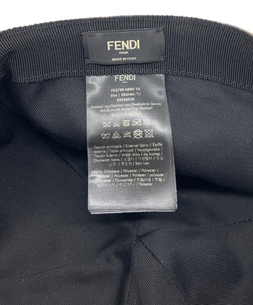 FENDI（フェンディ）FENDI (フェンディ) ベースボールキャップ ブラウン×ブラックの古着・服飾アイテム