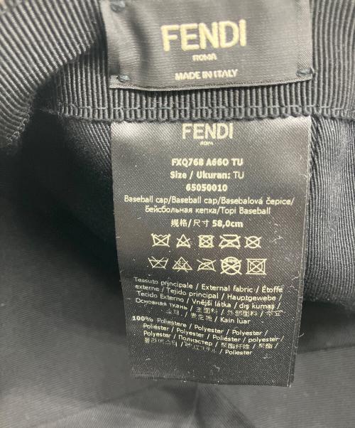 FENDI（フェンディ）FENDI (フェンディ) ベースボールキャップ ブラウン×ブラックの古着・服飾アイテム
