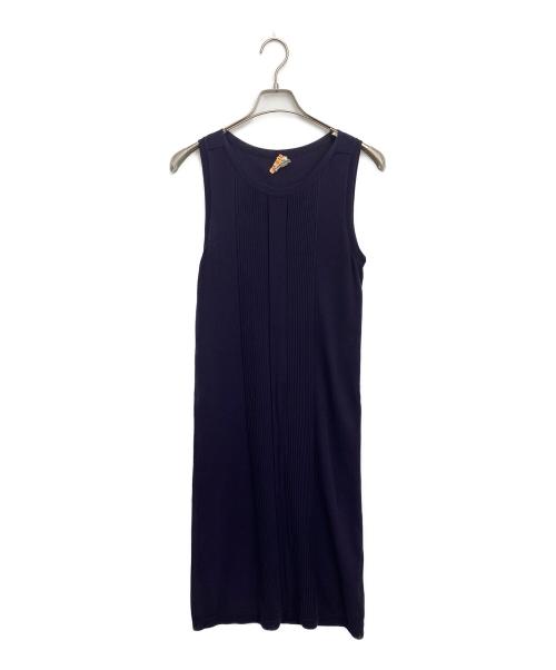 HERMES（エルメス）HERMES (エルメス) ノースリーブ・キャミソールワンピース ネイビー サイズ:SIZE34の古着・服飾アイテム