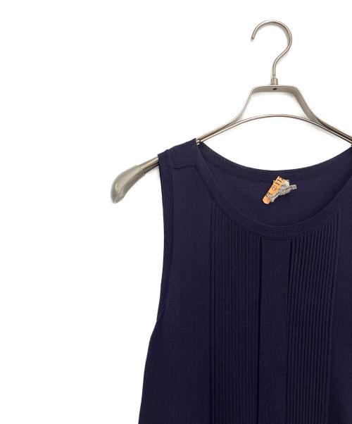 HERMES（エルメス）HERMES (エルメス) ノースリーブ・キャミソールワンピース ネイビー サイズ:SIZE34の古着・服飾アイテム