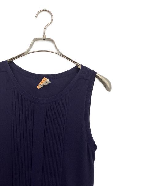 HERMES（エルメス）HERMES (エルメス) ノースリーブ・キャミソールワンピース ネイビー サイズ:SIZE34の古着・服飾アイテム