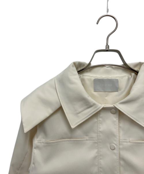 CELFORD（セルフォード）CELFORD (セルフォード) ビッグフードショートトレンチ アイボリー サイズ:ONEの古着・服飾アイテム