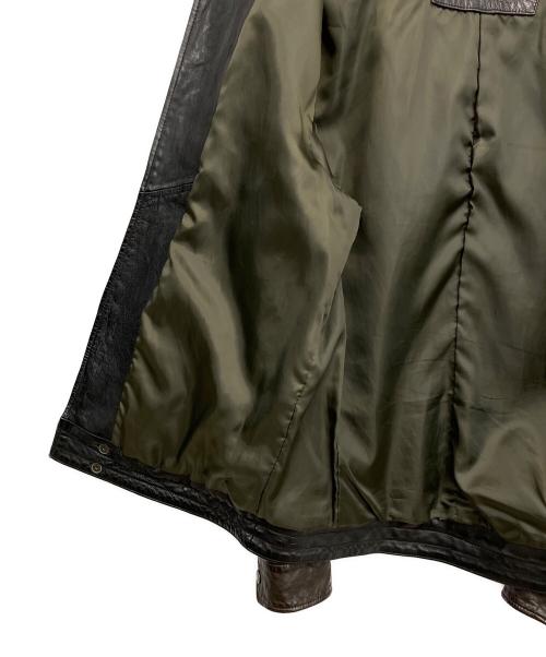 glamb（グラム）glamb (グラム) レザージャケット ブラック×ブラウン サイズ:3の古着・服飾アイテム