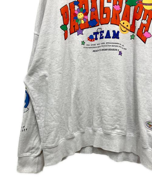 paragraph（パラグラフ）Paragraph (パラグラフ) スウェット グレー×レッド サイズ:1の古着・服飾アイテム