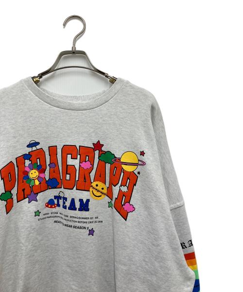 paragraph（パラグラフ）Paragraph (パラグラフ) スウェット グレー×レッド サイズ:1の古着・服飾アイテム