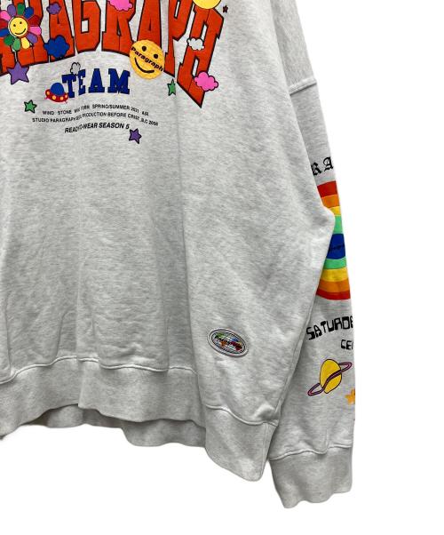 paragraph（パラグラフ）Paragraph (パラグラフ) スウェット グレー×レッド サイズ:1の古着・服飾アイテム