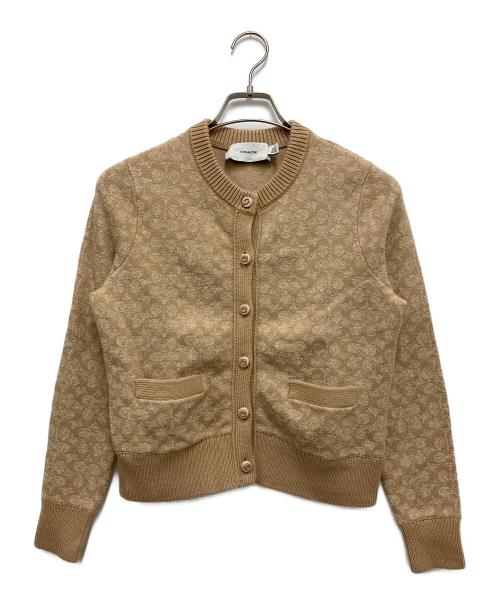 COACH（コーチ）COACH (コーチ) OBSERVED BY US (オブザーブド バイ アス) 厚手カーディガン ベージュ サイズ:Sの古着・服飾アイテム