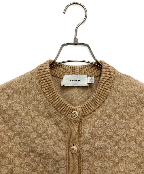 COACH（コーチ）COACH (コーチ) OBSERVED BY US (オブザーブド バイ アス) 厚手カーディガン ベージュ サイズ:Sの古着・服飾アイテム
