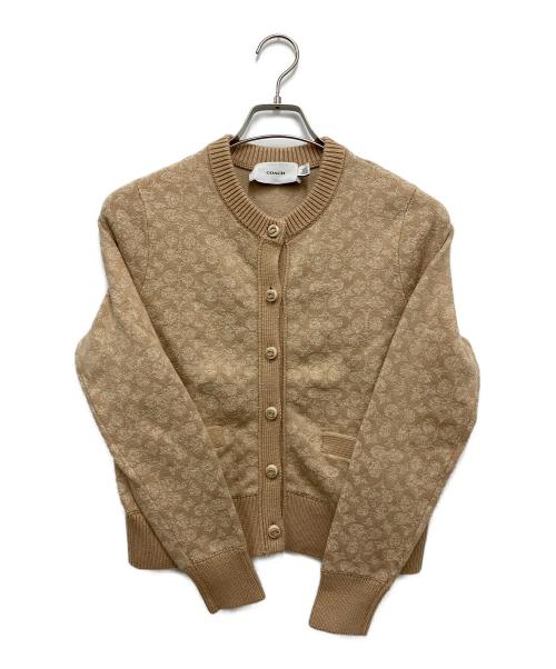 COACH（コーチ）COACH (コーチ) OBSERVED BY US (オブザーブド バイ アス) 厚手カーディガン ベージュ サイズ:Sの古着・服飾アイテム