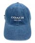 COACH (コーチ) ベースボールキャップ インディゴ×ベージュ サイズ:M/L：7000円