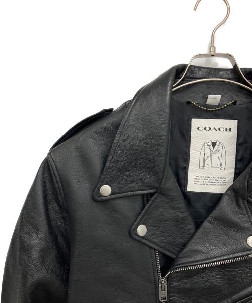 COACH（コーチ）COACH (コーチ) ダブルライダースジャケット ブラック サイズ:Mの古着・服飾アイテム