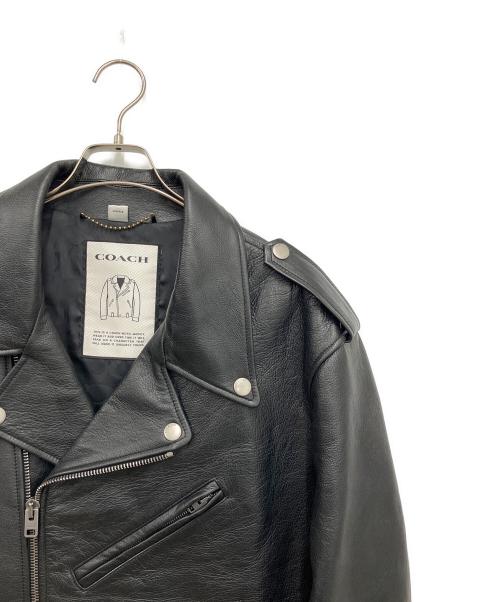 COACH（コーチ）COACH (コーチ) ダブルライダースジャケット ブラック サイズ:Mの古着・服飾アイテム