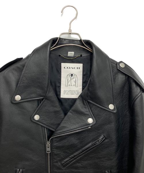 COACH（コーチ）COACH (コーチ) ダブルライダースジャケット ブラック サイズ:Mの古着・服飾アイテム