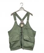 Snow peakスノーピーク）の古着「TAKIBI Weather Cloth Vest」｜グリーン