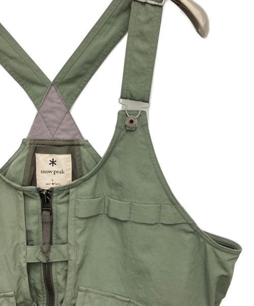 Snow peak（スノーピーク）Snow peak (スノーピーク) TAKIBI Weather Cloth Vest グリーン サイズ:Lの古着・服飾アイテム