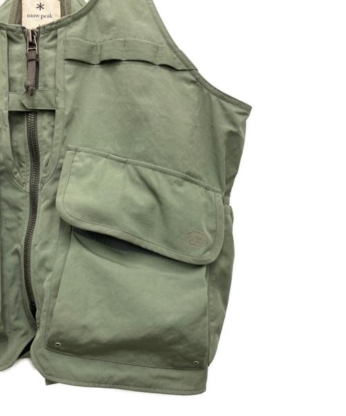 Snow peak（スノーピーク）Snow peak (スノーピーク) TAKIBI Weather Cloth Vest グリーン サイズ:Lの古着・服飾アイテム