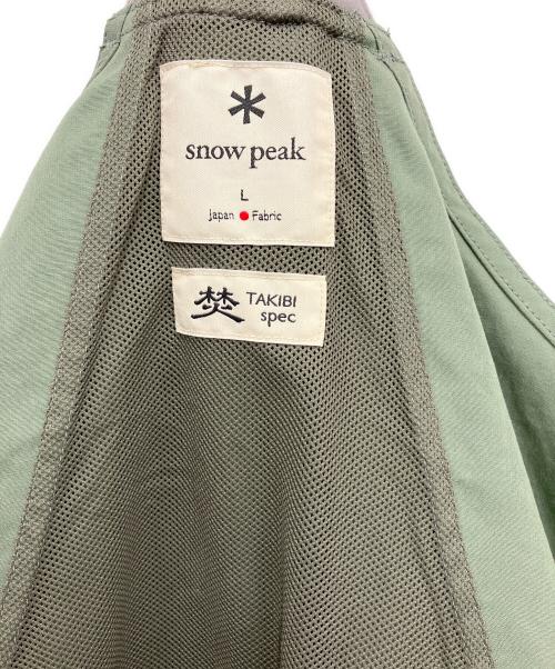 Snow peak（スノーピーク）Snow peak (スノーピーク) TAKIBI Weather Cloth Vest グリーン サイズ:Lの古着・服飾アイテム