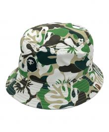 A BATHING APE（アベイシングエイプ）の古着「バケットハット」｜グリーン×ホワイト