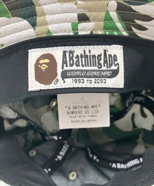 A BATHING APE（アベイシングエイプ）A BATHING APE (アベイシングエイプ) バケットハット グリーン×ホワイト サイズ:Mの古着・服飾アイテム