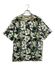 A BATHING APE（アベイシングエイプ）の古着「半袖カットソー」｜グリーン×ホワイト