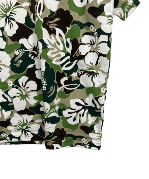 A BATHING APE（アベイシングエイプ）A BATHING APE (アベイシングエイプ) 半袖カットソー グリーン×ホワイト サイズ:Mの古着・服飾アイテム