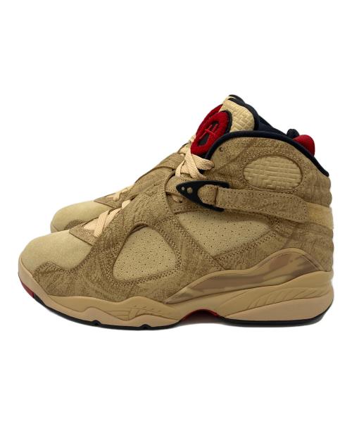 NIKE（ナイキ）NIKE (ナイキ) Rui Hachimura (八村塁) エア ジョーダン8 レトロ SE RUI ベージュ×レッド サイズ:26.5cm 未使用品の古着・服飾アイテム